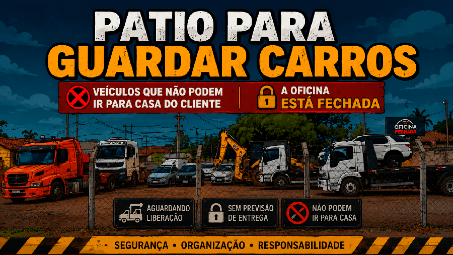 Base pátio para guardar carros em Campo Largo